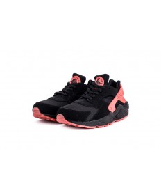 Nike Air Huarache Triple-schwarz rosa sneakers für Herren