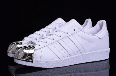 Adidas Superstar 80er Metal Toe weiß / silber-Trainer-schuhe