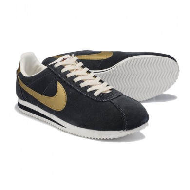 Nike Classic Cortez YOT Suede Vintage-herren dunkel Grey Gold-sneakers