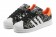 Adidas Superstar kritzeln schwarz / Weiß / orange sneakers schuhe