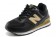 New Balance 574 Herren Schwarz, Gold sneakers