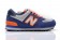 New Balance 574 Blau, Orange sneakers für damen