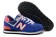 New Balance 574 Blau, Orange + Weiße sneakers für damen