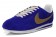 Nike Classic Cortez Suede Vintage-Herren Königs-blau Gold Trainer