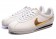 Nike Classic Cortez Leder 09 Herren-Weiß Gold Schwarze schuhe