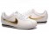 Nike Classic Cortez Leder 09 Herren-Weiß Gold Schwarze schuhe